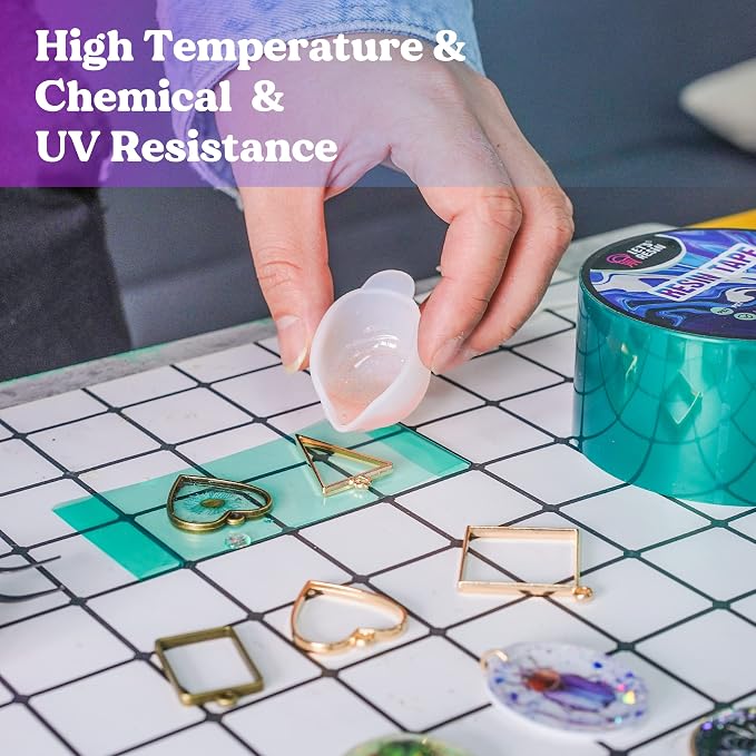 LET'S RESIN Epoxy Resin Tape, 2 in x 108 ft, Heat-Resistant Release Tape | High-Temperature Adhesive Tape Peels Away Easily and Helps Reduce Residue when Casting Epoxy Molds and River Tables