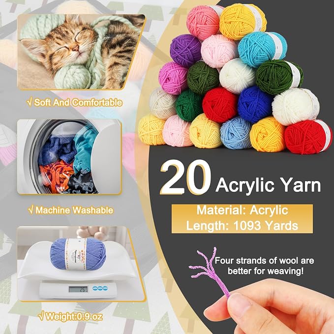Aeelike Crochet Kit for Beginners Adults, Complete Crochet Set, Black