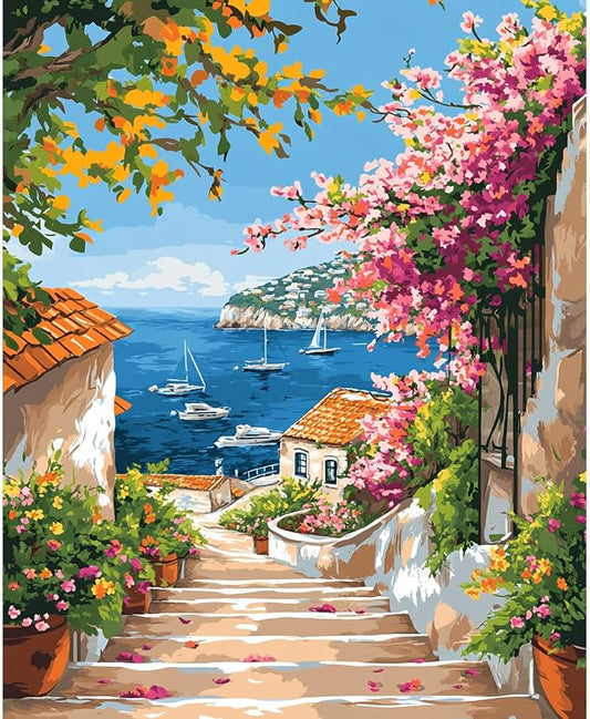 Paint by Numbers Kit for Adults Beginner Oil Painting Kit Adult Paint by Number Kits on Canvas DIY Painting for Beginners Art by Numbers Paint by Color for Adults Gifts Home Wall Decor 16x20 Inch