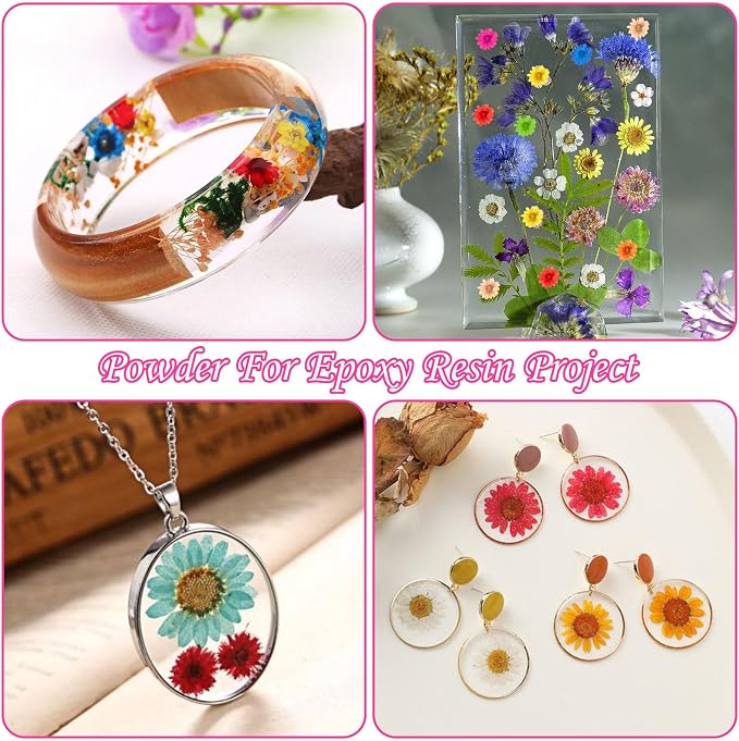 1150 PCS Small Dried Flowers for Crafts - Mini Dried Flowers for Resin, Tiny Natural Real Dried Pressed Flowers Bulk for DIY Jewelry Earrings Epoxy Molds, Candles Soap Making