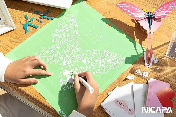 Cutting Mat for Cricut Maker 3/Maker/Explore 3/Air 2/Air/One,6 Packs Adhesive&Sticky Non-Slip Flexible Square Gridded Cut Mats (12x12 inch3pack,12x24 inch,3pack) Replacement Mats Vinyl Craft