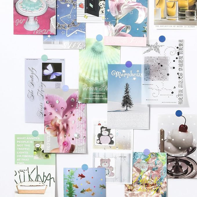 Premium Stcker Book for Scrapbooking, 65 Sheets Including Patterned, Vellum and Glitter Paper, Junk Journal Supplies for Adults with Vintage Stickers, 4.9 x 6.9 Inches