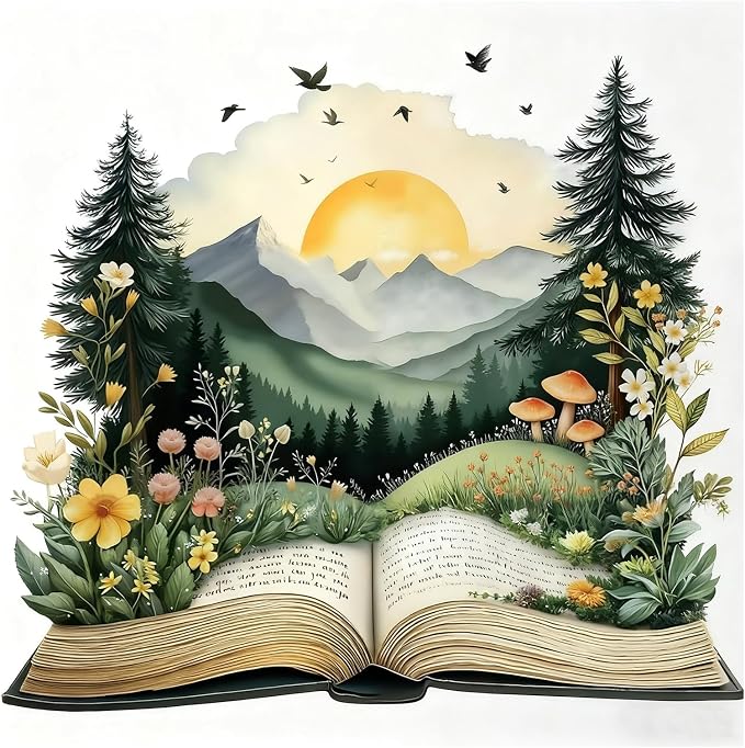 Forest Book Diamond Painting Kits for Adults, Diamond Art Kits, 14x14 in