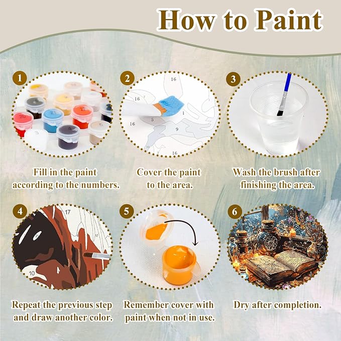 Paint by Numbers Kit for Adults Books, Paint by Number for Adults 16x20Inch