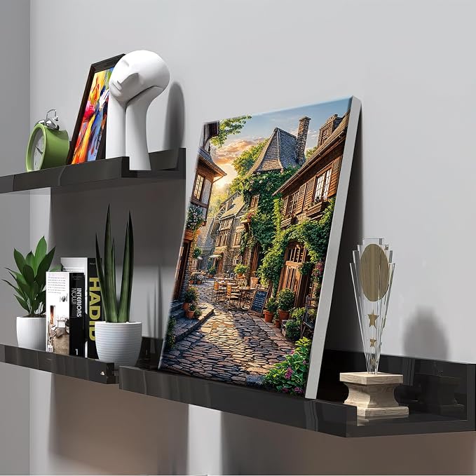 ATDMS City Street Scene Paint by Numbers Kit for Adults with Frame