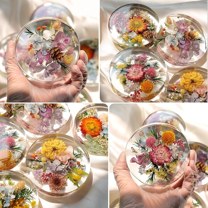 LET'S RESIN Extra Deep Resin Coaster Molds Silicone,4 Inches Silicone Molds | 6 Cavity Flexibility Round Molds for Resin, Epoxy Coaster Molds for Cups Mats, DIY Craft, Flower Bouquet Preservation