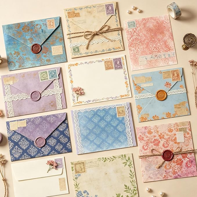 Aesthetic Scrapbook Patterned Paper 6×6, 24 Sheets Vintage Boho Floral Single-Sided Scrapbooking CardStock Papers Pad Supplies for Holiday Cardmaking DIY Origami Journaling