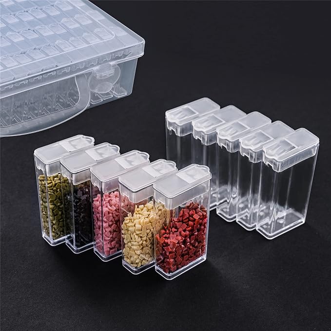 Huacan Diamond Painting Storage Containers Diamond Painting Accessories 64 Grids Storage Box