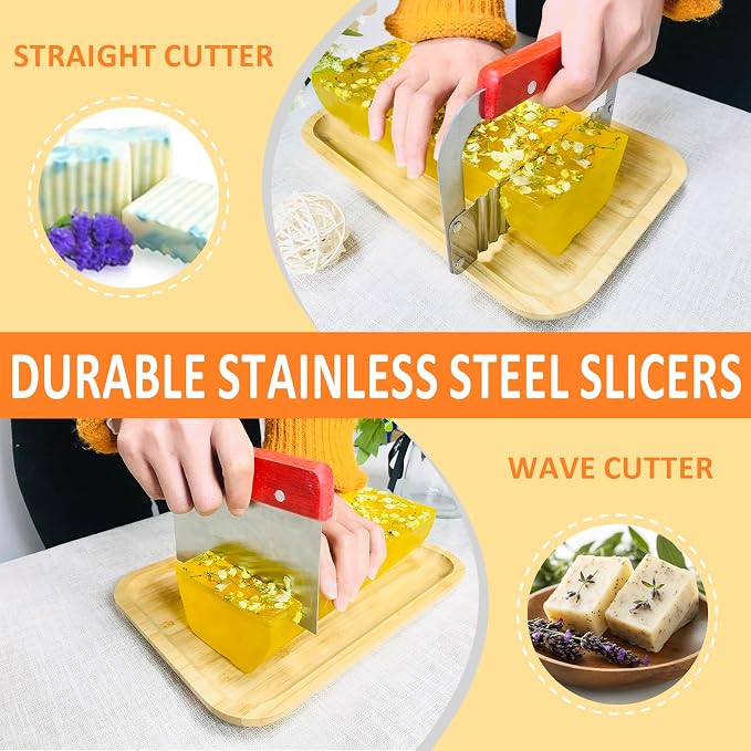 Premium Acrylic Soap molds Making Kit - Craft Exquisite DIY Soaps with Precision (Hard Soap Cutter Kit)