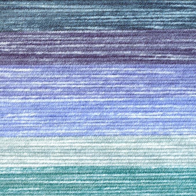 Lion Brand Yarn, Mandala Ombré Yarn, Mantra, Blue Multicolor, 3 Pack | Variegated Yarn for Crochet, Knit, Crafts, Soft, Acrylic Fiber for Blankets, Worsted Weight Sweaters, Colorful Shawls