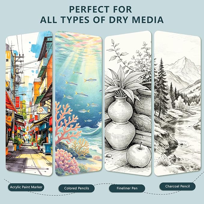 Hardcover Pocket Sketchbook, 3.5" x 5.4" Mini Small Travel Drawing Journal, 92lb/150gsm Heavyweight Paper, 120 Pages Blank Sketch Book for Adults Artists Mixed Media, Ideal Gift,Blue Green