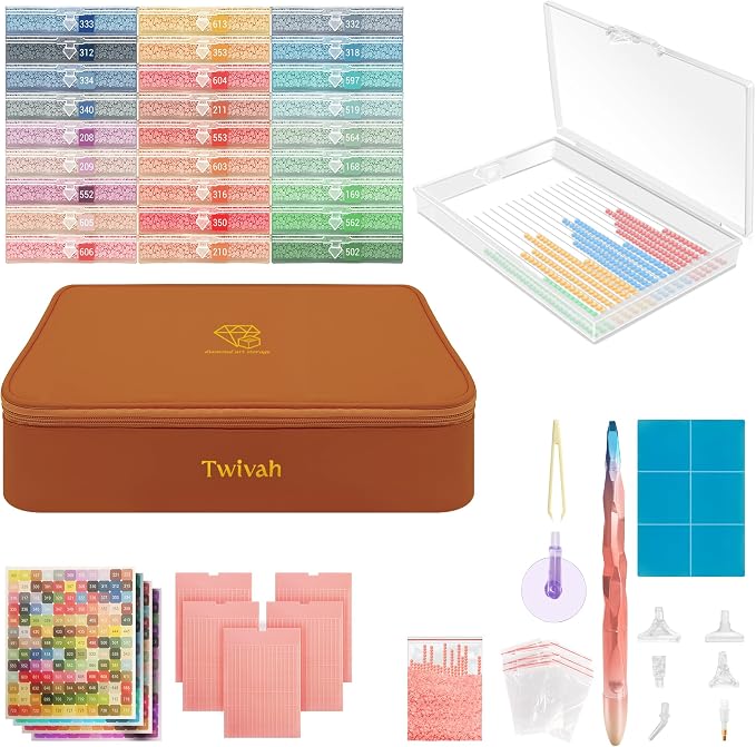 twivah 27PC Diamond Art Storage Containers, Diamond Painting Trays with Lid