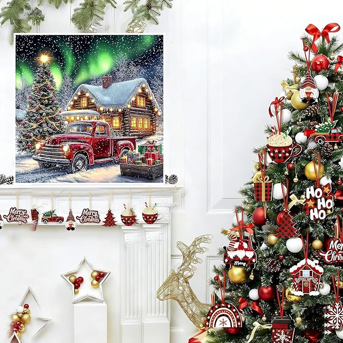 Lophomie Christmas Diamond Art Kits for Adults, 5D Diamond Painting Kits