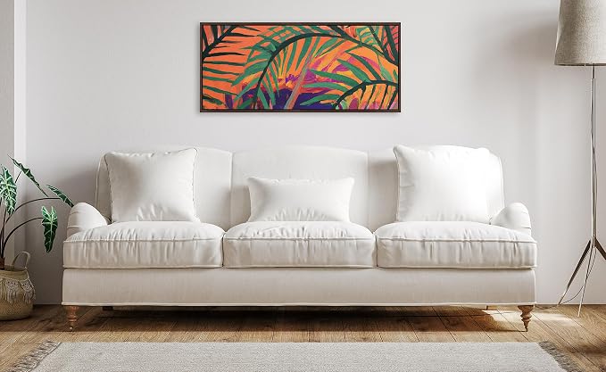 Kate and Laurel Sylvie Blank Framed Canvas Wall Art, 18x40 Brown, Modern Empty Canvas for Paint-Your-Own Art, Premium Framed