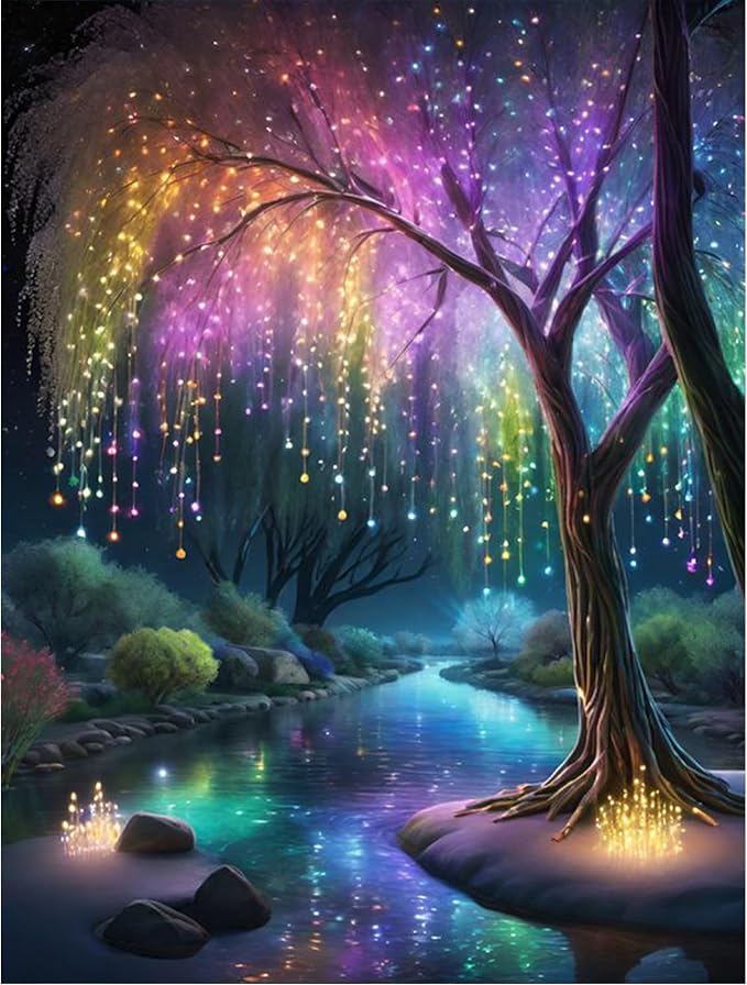 Yunruily Tree Paint by Number Kits for Adults-Paint by Numbers Kits for Adults,Tree of Life Paint by Number Kits on Canvas Perfect for Gifts Home Wall Decor(16x20inch)