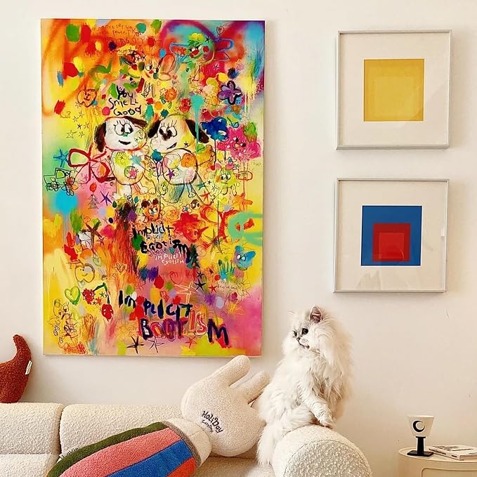 ESRICH Stretched Canvas for Painting 32x48 Inch, 3Pack Large Canvas for Painting, Primed Acid-Free Cotton Blank Canvases, Art Paint Canvases for Oil Paint,Watercolor,Acrylic Paint,Gouache and Tempera.