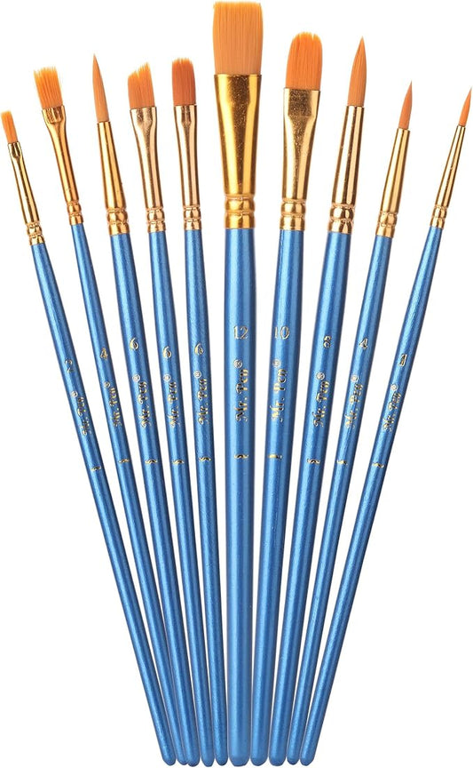 Mr. Pen- Acrylic Paint Brushes Set, 10 Pack, Round & Pointed Tip