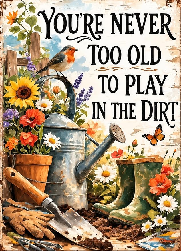 XSJDBYYQ Rustic Garden Diamond Art Kits for Adults, 5D DIY Diamond Painting