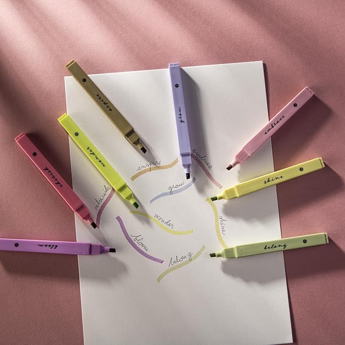 DIVERSEBEE Bible Highlighters with Soft Chisel Tip, No Bleed (Figs)