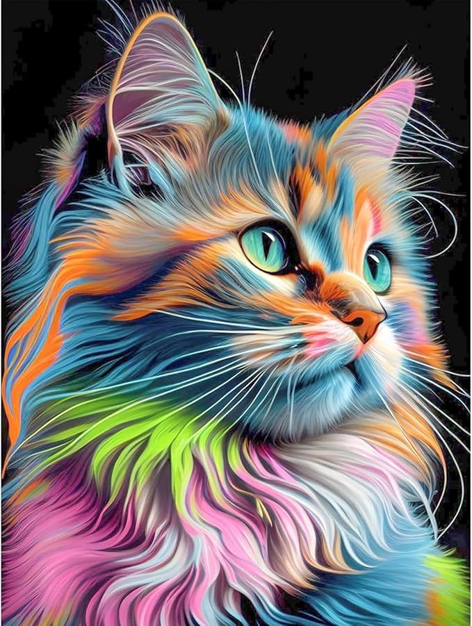 ijbnhd Cat Diamond Art Kits for Adults, Diamond Painting 12X16in