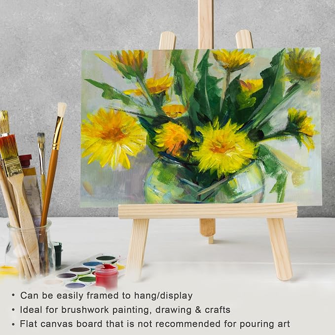 PHOENIX Square Painting Canvas Panels 12x12 Inch, 12 Value Pack - 8 Oz Triple Primed 100% Cotton Acid Free Canvas Boards for Painting, White Blank Flat Canvas Boards for Acrylic, Oil Paints