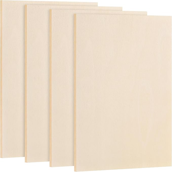 Aodaer 4 Pack Wood Panels 24 x 36 Inch Wooden Panels Canvas Unfinished Craft Wood Boards Panels for Art Crafts Acrylic and Oil Painting Pouring DIY Projects