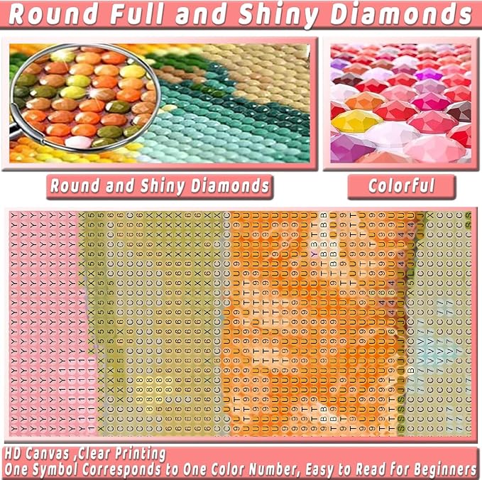 Orange Cat Diamond Art Kits for Adults Diamond Painting Kit for Beginner | 5D Animal DIY Funny Vintage Diamond Dots Full Drill Crafts for Gem Art Dot Art for Adults Home Wall Decor for Teens 12x16 in