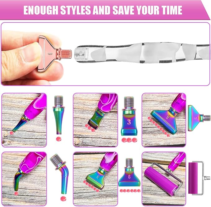 Diamond Art Pens Tools and Diamond Painting Accessories Kits With Screw Metal Tip Roller Diamonds Painting Pen Drill Bead Pens For Art Craft Nail