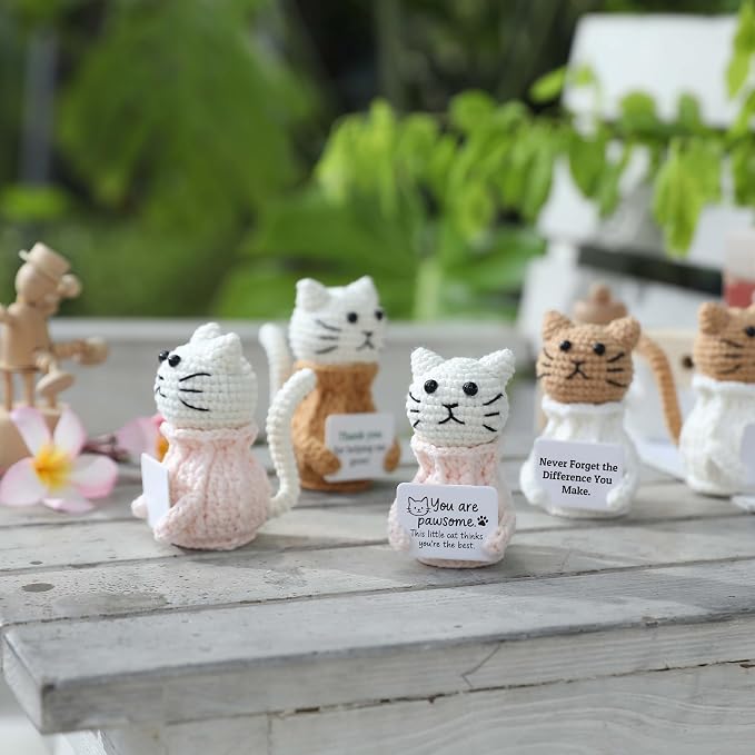 Positive Crochet Animals Cat – “Never Forget the Difference You Make”