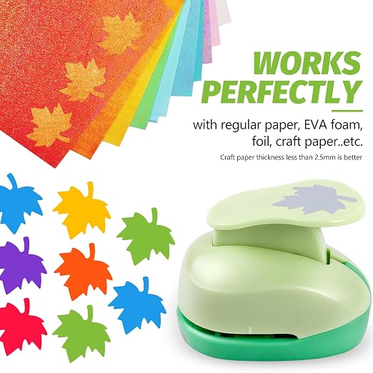 UCEC Maple Leaf Punch 1 Inch Hole Punch for Paper Crafting Scrapbooking