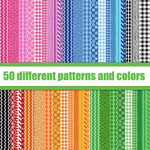 Shindel 50 Rolls Washi Tape Set, 50 Rolls Craft Tapes Decorative Tape | 4 Different Size, Adhesive Masking Tape for Scrapbooking Supplies DIY Crafts Journals