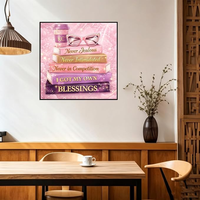 Benjenes Pink Book Diamond Art Kits for Adults, Diamond Painting