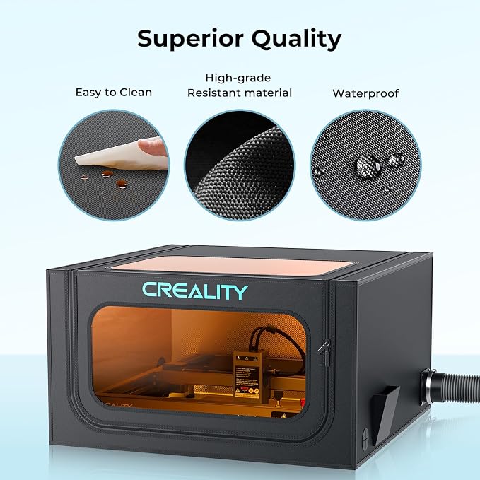 Creality Laser Engraver Enclosure 2.0, Universal Laser Engraver Protective Cover Tent, Fits for Most Laser Engraver Machine, Eye Protection, Insulates Against Noise, Fumes and Odors, 720x720x400mm
