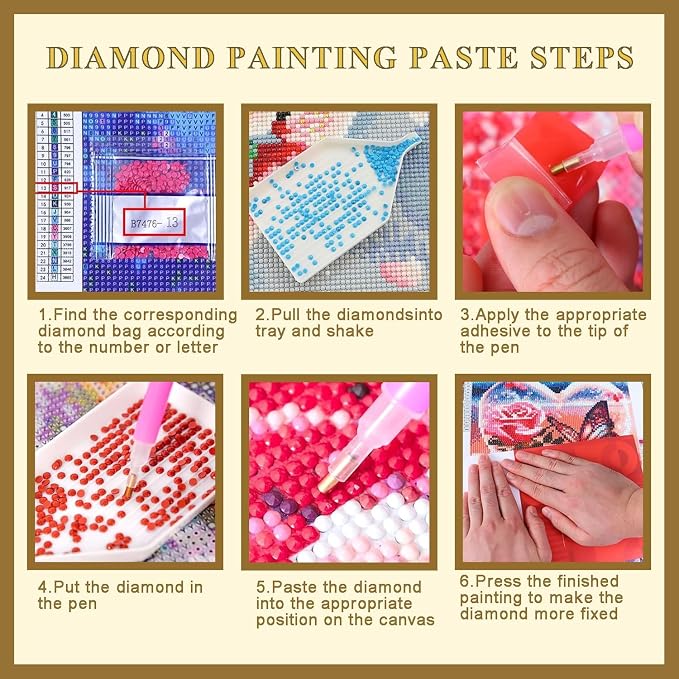 DOTSOPS Landscape Diamond Art Painting Kits Round Full Drill 11.8 x 15.7 in | DIY Paint by Diamonds for Adults,Beginner Craft Home Wall Decoration Gift