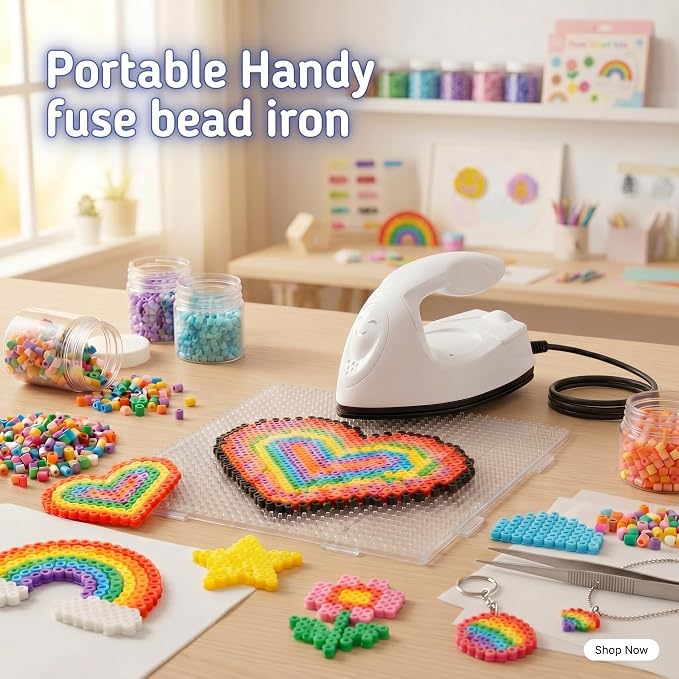 Honoson Mini Craft Iron with Charging Base Tiny,White