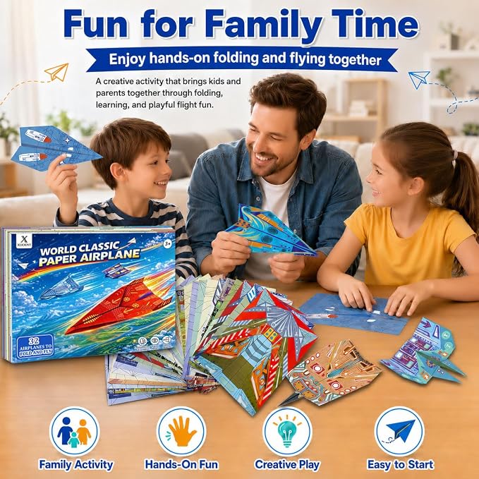 Xuoent Paper Airplane Kit for Kids, World Record Paper Planes