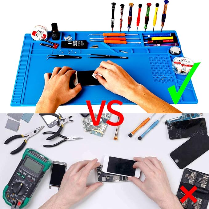 Kaisi S180 Large Silicone Soldering Mat Magnetic Repair Work Mat