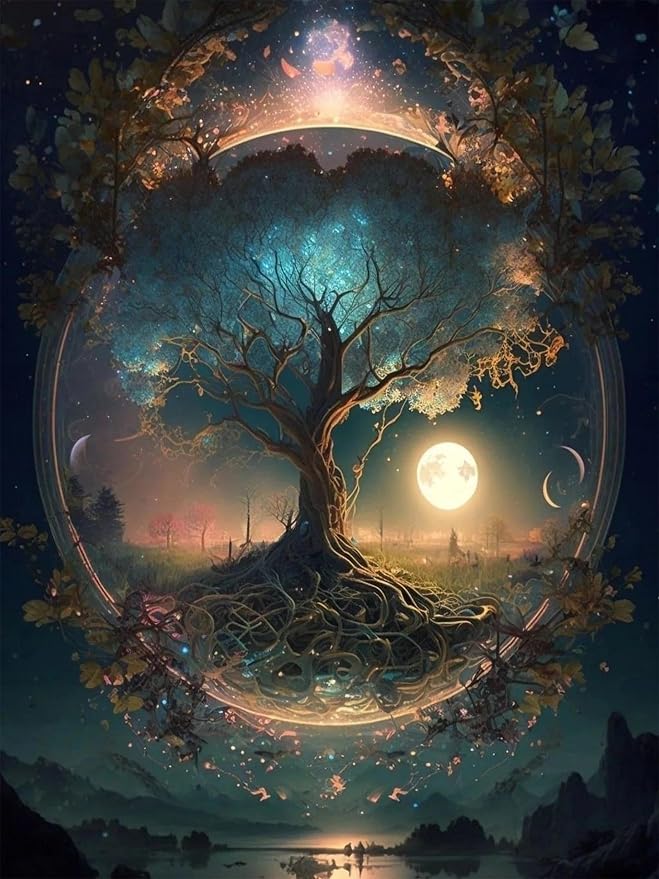 Arttoplus Tree of Life Paint by Numbers Kit for Adults Beginner 16x20 inch | Tree of Life Adult Paint by Number Kits on Canvas, DIY Oil Painting by Number for Gift Home Wall Decor (Without Frame)