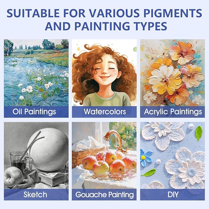 FUMILE 5x7 Canvas for Painting, 12 Pack Stretched Small Canvases for Painting-5/8 in Profile Primed White Blank Painting Canvas Value Pack for Oil & Acrylic Paint