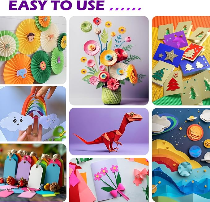 TUXIYA 160 Sheets 8.5" X 11" Colored Cardstock, 80 Colors Card Stock