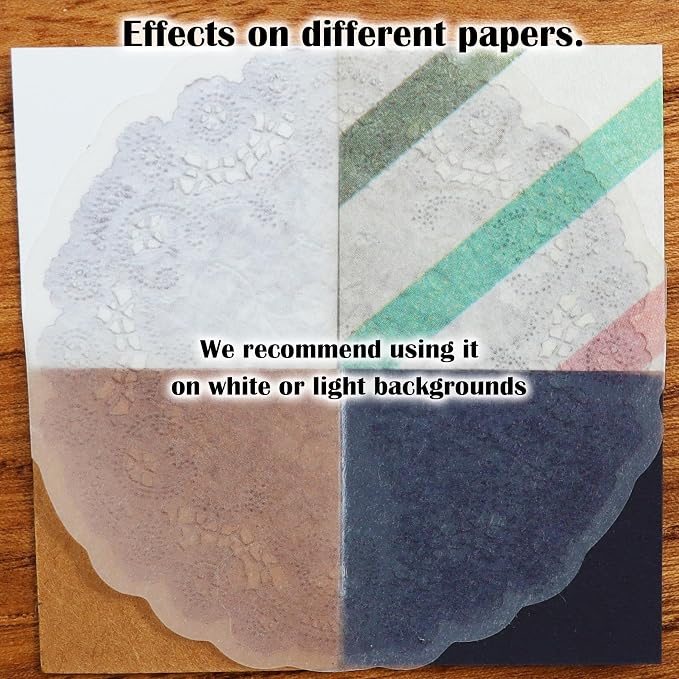 CATaireen Vintage Junk Journal Ephemera Scrapbooking Supplies Translucent Vellum Paper Stickers Card Making Decal Art Aesthetic for Adults (Ephemera Lace -1)