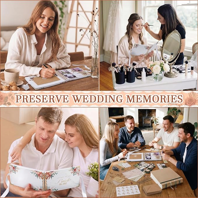 Letters to Bride Scrapbook,8.5 X 7 Inch,Vintage,Brown
