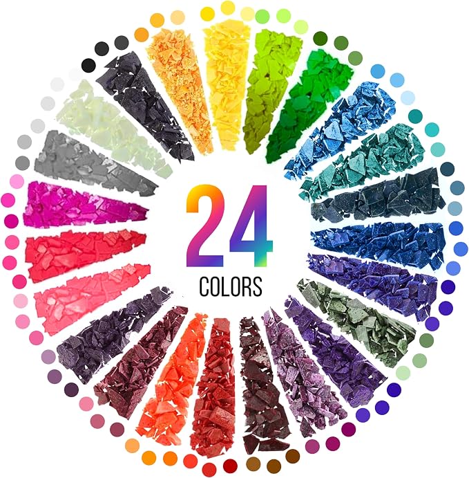 Craft911 Candle Color Dye - 24 Colors (3g Each) for Soy Wax Candle Making