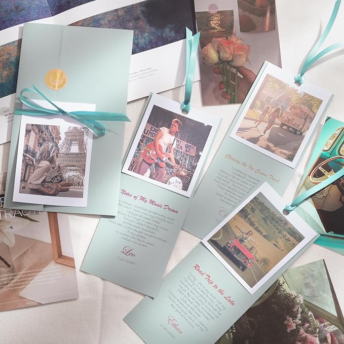 35 Sheets Aqua Blue Cardstock 8.5 x 11 Inch Boho Paper