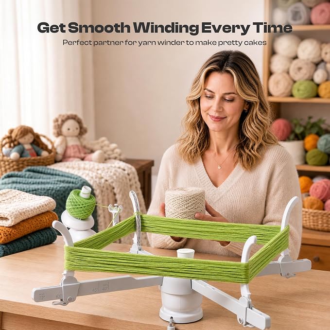 Caydo Electric Yarn Swift Y1 Pro, Umbrella Holder for Skeins, Two Functions