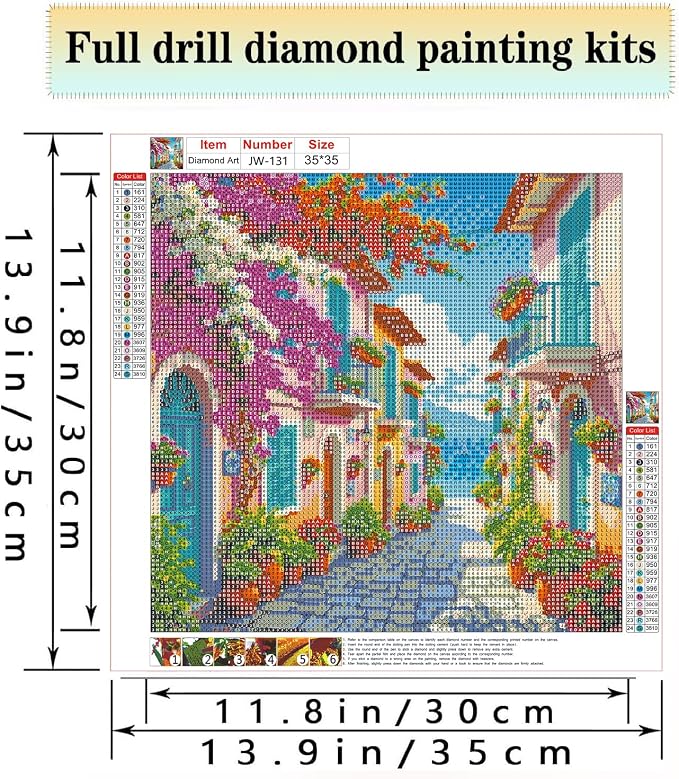 Seaside Scenery Diamond Art Kits for Adults,Landscape Diamond Painting Kit for Beginners, Round 5D DIY Dimond art,Full Drill Painting Kit Art and Crafts for Adults Home Wall Decor【13.8x13.8inch】
