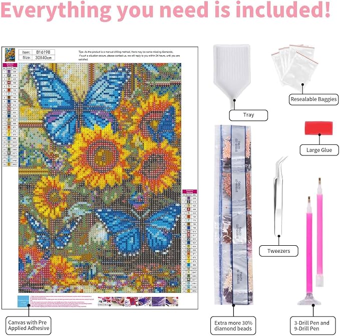 GEEHEIY Diamond Art Kits for Adults, 5D Sunflower Diamond Painting Kit