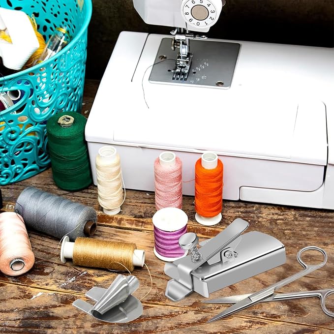 TIGARI Sewing Rolled Hemmer Foot, 8 Sizes Rolled Hem Presser Foot, Wide Rolled Hem Pressure Foot Sewing Machine Feet Hemming Machine Hand Sewing Machine Sewing Accessories