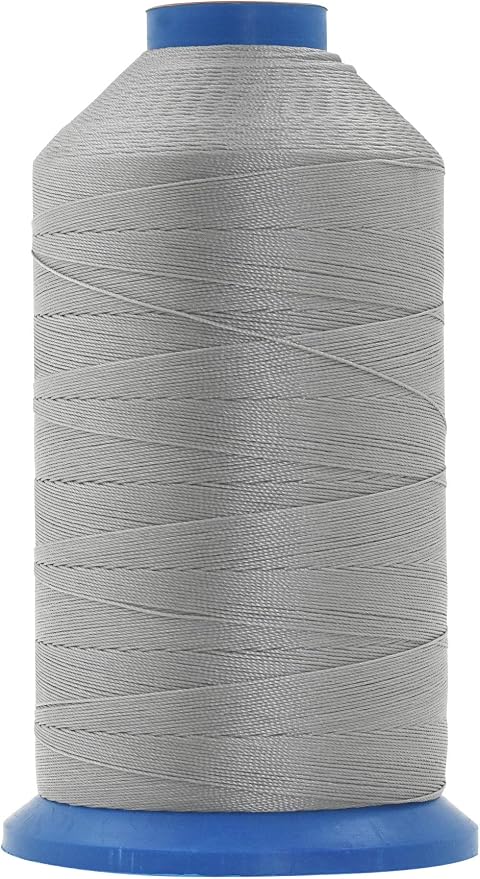 Mandala Crafts Size 92 280D T90 Gray Bonded Nylon Thread, 1100 YDs