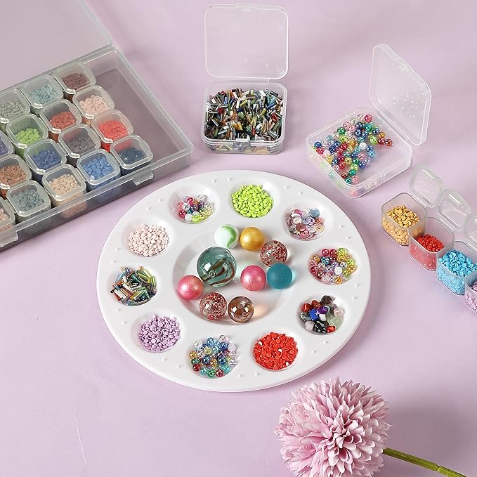 Mr. Pen-Bulk Round Paint Tray Palettes, 24 Pack | Plastic White Palettes for Students, Kids, DIY, Craft, Art Class, Painting, Paint Holder